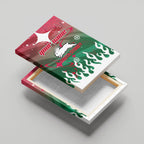 Personalized South Sydney Rabbitohs Canvas Wall Art Y2K Grunge Aesthetic With Cyber Flames and Starburst Graphics