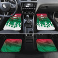 Personalized South Sydney Rabbitohs Car Mats Y2K Grunge Aesthetic With Cyber Flames and Starburst Graphics