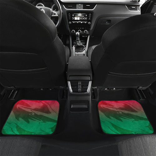 Personalized South Sydney Rabbitohs Car Mats Y2K Grunge Aesthetic With Cyber Flames and Starburst Graphics