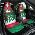Personalized South Sydney Rabbitohs Car Seat Cover Y2K Grunge Aesthetic With Cyber Flames and Starburst Graphics