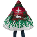 Personalized South Sydney Rabbitohs Cloak Y2K Grunge Aesthetic With Cyber Flames and Starburst Graphics