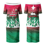 Personalized South Sydney Rabbitohs Couples Matching Puletasi and Long Sleeve Button Shirt Y2K Grunge Aesthetic With Cyber Flames and Starburst Graphics