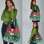 Personalized South Sydney Rabbitohs Grocery Bag Y2K Grunge Aesthetic With Cyber Flames and Starburst Graphics