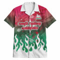 Personalized South Sydney Rabbitohs Hawaiian Shirt Y2K Grunge Aesthetic With Cyber Flames and Starburst Graphics