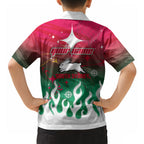 Personalized South Sydney Rabbitohs Hawaiian Shirt Y2K Grunge Aesthetic With Cyber Flames and Starburst Graphics