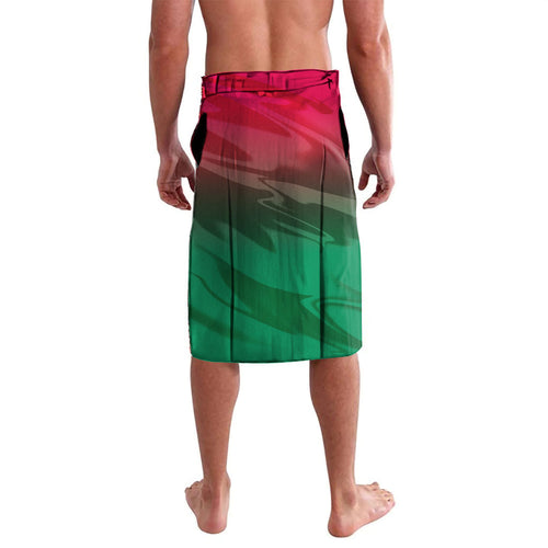 Personalized South Sydney Rabbitohs Lavalava Y2K Grunge Aesthetic With Cyber Flames and Starburst Graphics