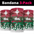 Personalized South Sydney Rabbitohs Neck Gaiter Y2K Grunge Aesthetic With Cyber Flames and Starburst Graphics