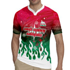 Personalized South Sydney Rabbitohs Rugby Jersey Y2K Grunge Aesthetic With Cyber Flames and Starburst Graphics