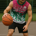 Personalized South Sydney Rabbitohs Sleeveless Hoodie Y2K Grunge Aesthetic With Cyber Flames and Starburst Graphics