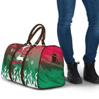 Personalized South Sydney Rabbitohs Travel Bag Y2K Grunge Aesthetic With Cyber Flames and Starburst Graphics
