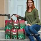 Personalized South Sydney Rabbitohs Travel Bag Y2K Grunge Aesthetic With Cyber Flames and Starburst Graphics