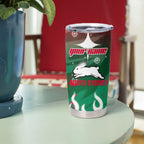 Personalized South Sydney Rabbitohs Tumbler Cup Y2K Grunge Aesthetic With Cyber Flames and Starburst Graphics