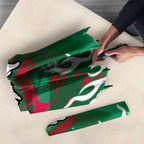 Personalized South Sydney Rabbitohs Umbrella Y2K Grunge Aesthetic With Cyber Flames and Starburst Graphics
