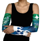 Personalized Canberra Raiders Arm Sleeves Y2K Grunge Aesthetic With Cyber Flames and Starburst Graphics