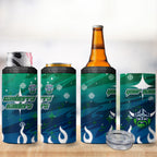 Personalized Canberra Raiders 4 in 1 Can Cooler Tumbler Y2K Grunge Aesthetic With Cyber Flames and Starburst Graphics