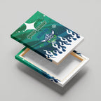 Personalized Canberra Raiders Canvas Wall Art Y2K Grunge Aesthetic With Cyber Flames and Starburst Graphics