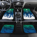 Personalized Canberra Raiders Car Mats Y2K Grunge Aesthetic With Cyber Flames and Starburst Graphics