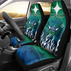 Personalized Canberra Raiders Car Seat Cover Y2K Grunge Aesthetic With Cyber Flames and Starburst Graphics