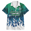 Personalized Canberra Raiders Hawaiian Shirt Y2K Grunge Aesthetic With Cyber Flames and Starburst Graphics