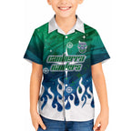 Personalized Canberra Raiders Hawaiian Shirt Y2K Grunge Aesthetic With Cyber Flames and Starburst Graphics