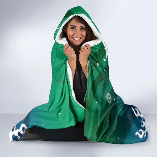 Personalized Canberra Raiders Hooded Blanket Y2K Grunge Aesthetic With Cyber Flames and Starburst Graphics