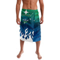 Personalized Canberra Raiders Lavalava Y2K Grunge Aesthetic With Cyber Flames and Starburst Graphics