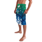Personalized Canberra Raiders Lavalava Y2K Grunge Aesthetic With Cyber Flames and Starburst Graphics