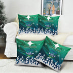 Personalized Canberra Raiders Pillow Cover Y2K Grunge Aesthetic With Cyber Flames and Starburst Graphics