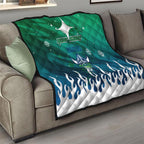 Personalized Canberra Raiders Quilt Y2K Grunge Aesthetic With Cyber Flames and Starburst Graphics