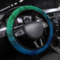 Canberra Raiders Steering Wheel Cover Y2K Grunge Aesthetic With Cyber Flames and Starburst Graphics