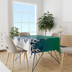 Personalized Canberra Raiders Tablecloth Y2K Grunge Aesthetic With Cyber Flames and Starburst Graphics