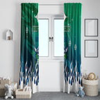 Personalized Canberra Raiders Window Curtain Y2K Grunge Aesthetic With Cyber Flames and Starburst Graphics