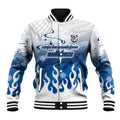 Personalized Canterbury Bankstown Bulldogs Baseball Jacket Y2K Grunge Aesthetic With Cyber Flames and Starburst Graphics