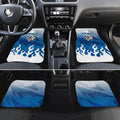 Personalized Canterbury Bankstown Bulldogs Car Mats Y2K Grunge Aesthetic With Cyber Flames and Starburst Graphics