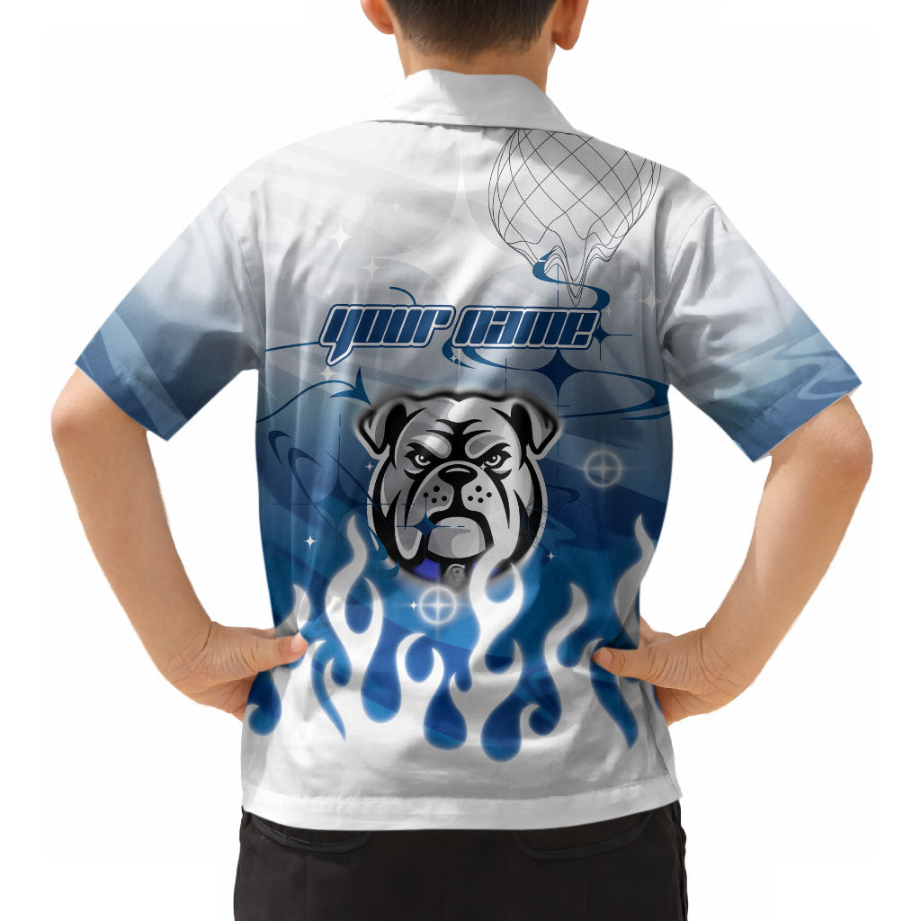 Personalized Canterbury Bankstown Bulldogs Hawaiian Shirt Y2K Grunge Aesthetic With Cyber Flames and Starburst Graphics