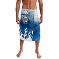 Personalized Canterbury Bankstown Bulldogs Lavalava Y2K Grunge Aesthetic With Cyber Flames and Starburst Graphics