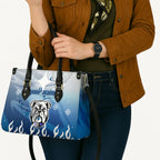 Personalized Canterbury Bankstown Bulldogs Leather Bag Y2K Grunge Aesthetic With Cyber Flames and Starburst Graphics