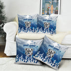 Personalized Canterbury Bankstown Bulldogs Pillow Cover Y2K Grunge Aesthetic With Cyber Flames and Starburst Graphics