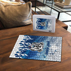 Personalized Canterbury Bankstown Bulldogs Puzzle Y2K Grunge Aesthetic With Cyber Flames and Starburst Graphics