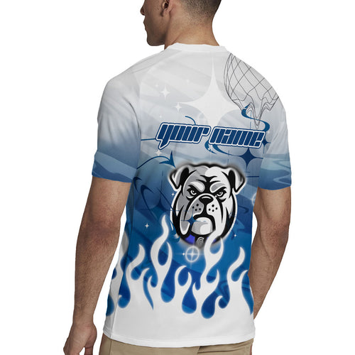 Personalized Canterbury Bankstown Bulldogs Rugby Jersey Y2K Grunge Aesthetic With Cyber Flames and Starburst Graphics