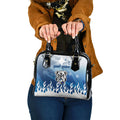 Personalized Canterbury Bankstown Bulldogs Shoulder Handbag Y2K Grunge Aesthetic With Cyber Flames and Starburst Graphics