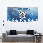 Personalized Canterbury Bankstown Bulldogs Tapestry Y2K Grunge Aesthetic With Cyber Flames and Starburst Graphics