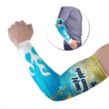 Personalized Gold Coast Titans Arm Sleeves Y2K Grunge Aesthetic With Cyber Flames and Starburst Graphics