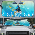 Personalized Gold Coast Titans Auto Sun Shade Y2K Grunge Aesthetic With Cyber Flames and Starburst Graphics