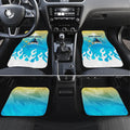 Personalized Gold Coast Titans Car Mats Y2K Grunge Aesthetic With Cyber Flames and Starburst Graphics