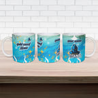 Personalized Gold Coast Titans Ceramic Mug Y2K Grunge Aesthetic With Cyber Flames and Starburst Graphics