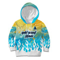 Personalized Gold Coast Titans Kid Hoodie Y2K Grunge Aesthetic With Cyber Flames and Starburst Graphics