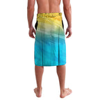 Personalized Gold Coast Titans Lavalava Y2K Grunge Aesthetic With Cyber Flames and Starburst Graphics
