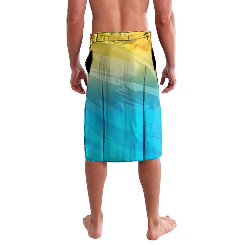 Personalized Gold Coast Titans Lavalava Y2K Grunge Aesthetic With Cyber Flames and Starburst Graphics