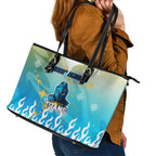 Personalized Gold Coast Titans Leather Tote Bag Y2K Grunge Aesthetic With Cyber Flames and Starburst Graphics